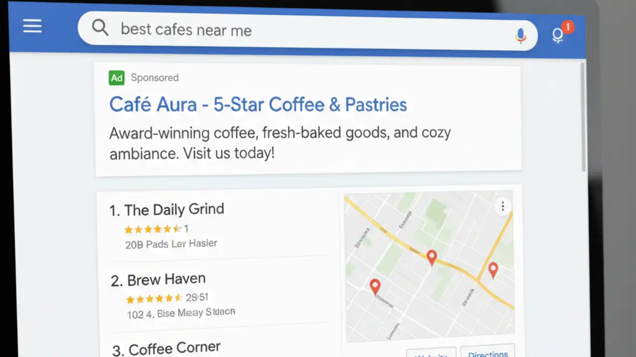 Google Ads Management PPC Service - Ad campaign dashboard with conversion metrics and ROI data